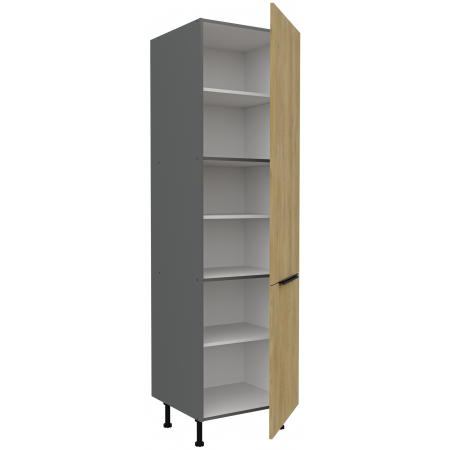 Słupek kuchenny 60 cm CREMA dąb cremona / antracyt 60 DK-215 2F